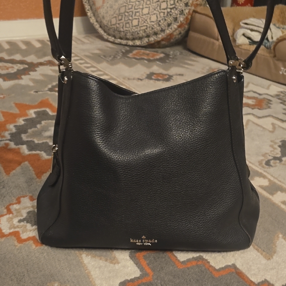 Kate Spade Black Pebbled Leather Shoulder Bag